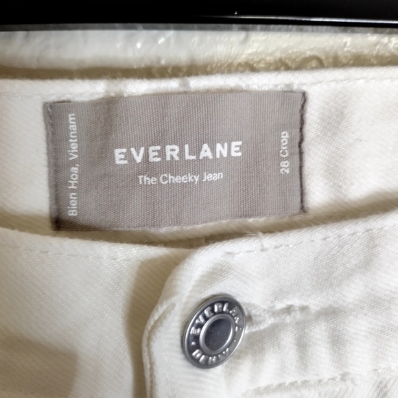 Everlane  the cheeky jeans crop white Sz 28 - Picture 5 of 11